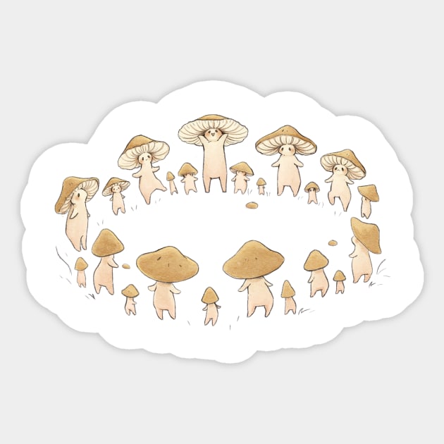 Fairy Mushroom Ring Sticker by fairydropart